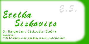 etelka siskovits business card